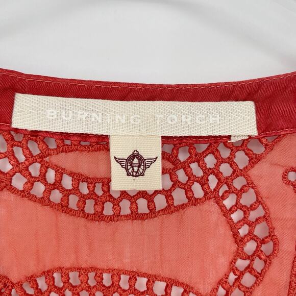 Anthropologie Burning Torch Women's Embroidered Drawstring Waist Small Dress - Picture 2 of 7